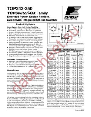 TOP250YN datasheet  